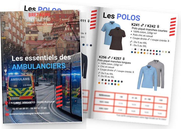 Catalogue Ambulanciers Bretagne Textile Pro – tenues professionnelles personnalisées pour ambulanciers