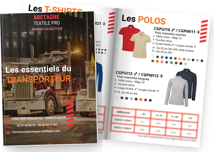 Catalogue Transporteurs Bretagne Textile Pro – vêtements professionnels personnalisés